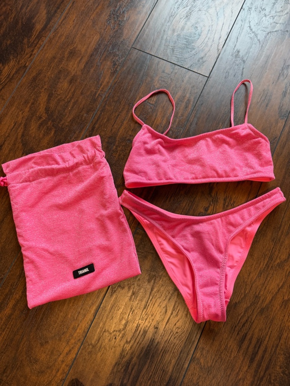 Triangl Mica Nell Pink Sparkle Bikini Set